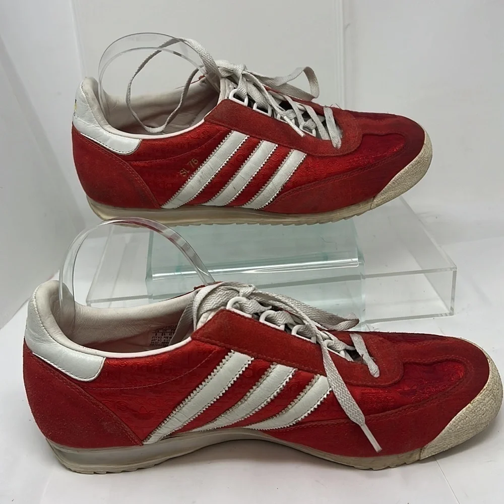 Men’s Adidas Sz 9 Red White SL 76 Munich 72 Rare 2008 Samba Athletic Track Shoes